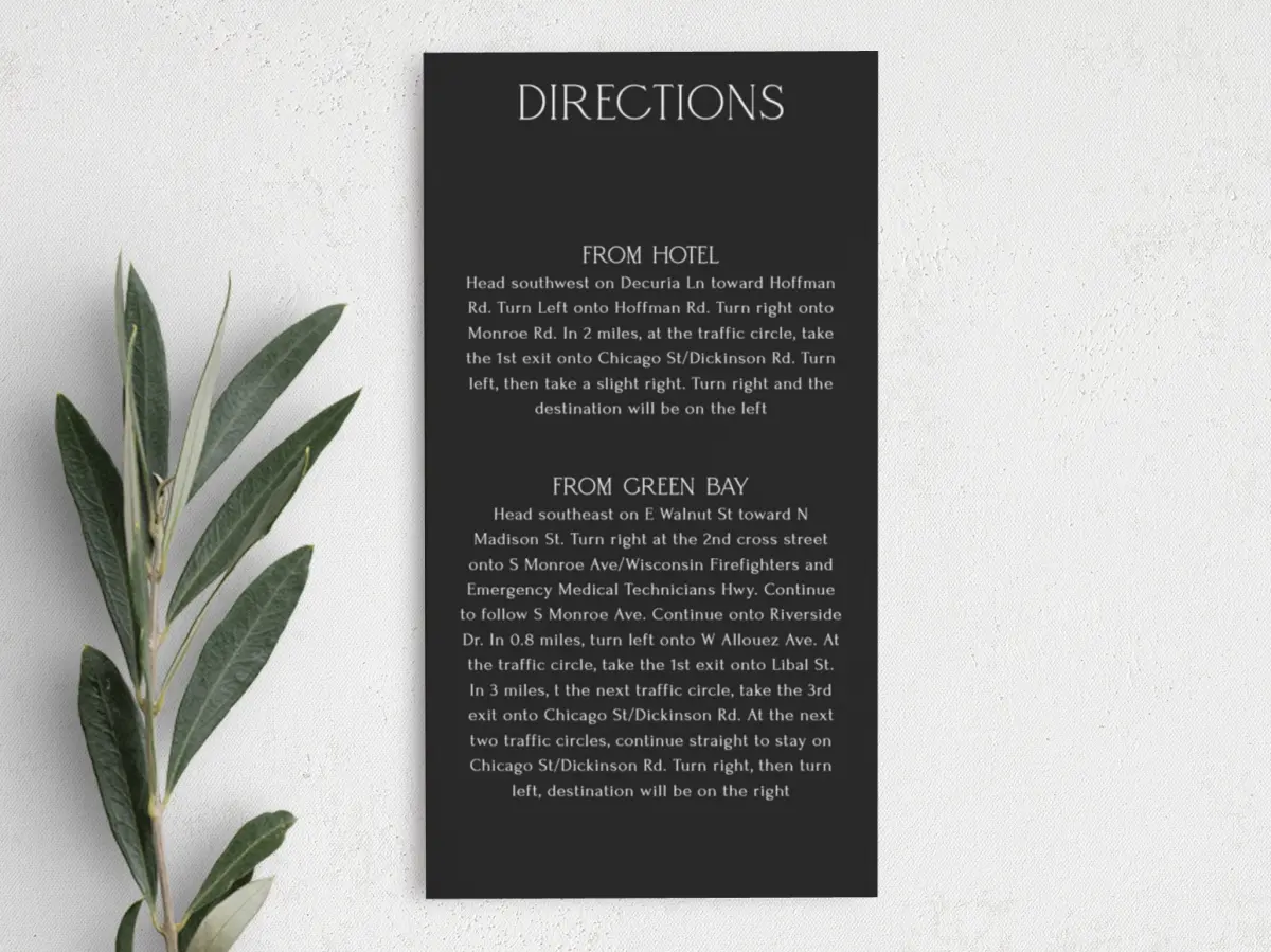 Step Information Card