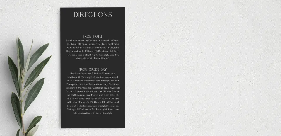 Step Information Card