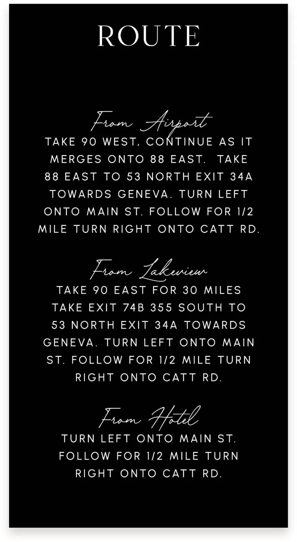 This is a  4" x 7.5" Information Cards (Pocket Invitation) called The Isabella printed in full color on Premium Smooth paper