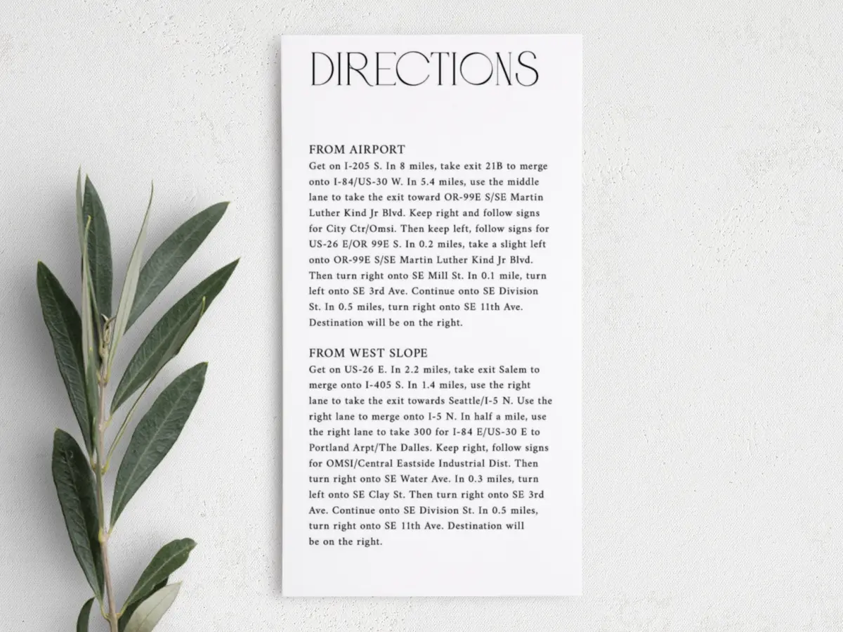 Step Information Card