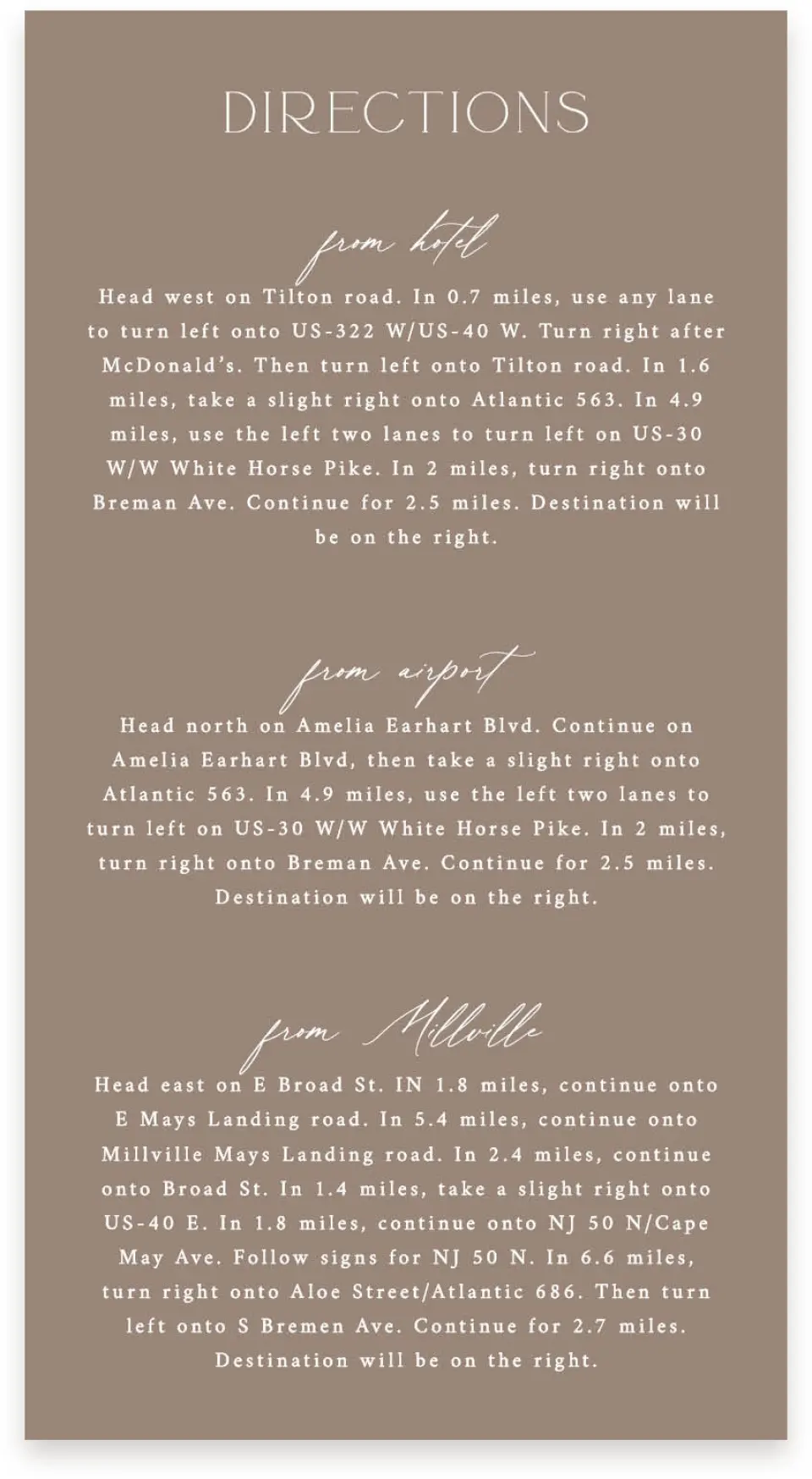 This is a  4" x 7.5" Information Cards (Pocket Invitation) called The Everly printed in full color on Premium Smooth paper