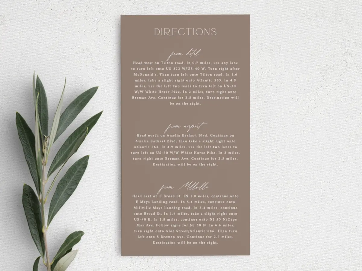 Step Information Card