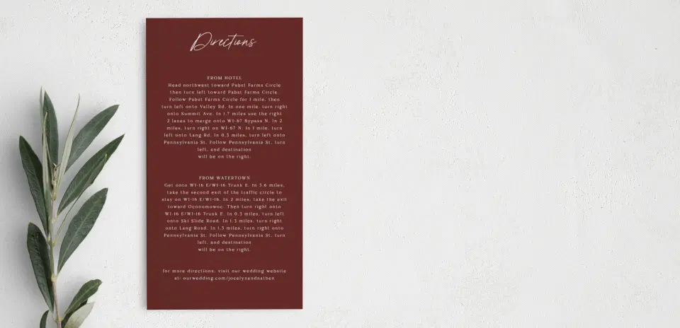 Step Information Card