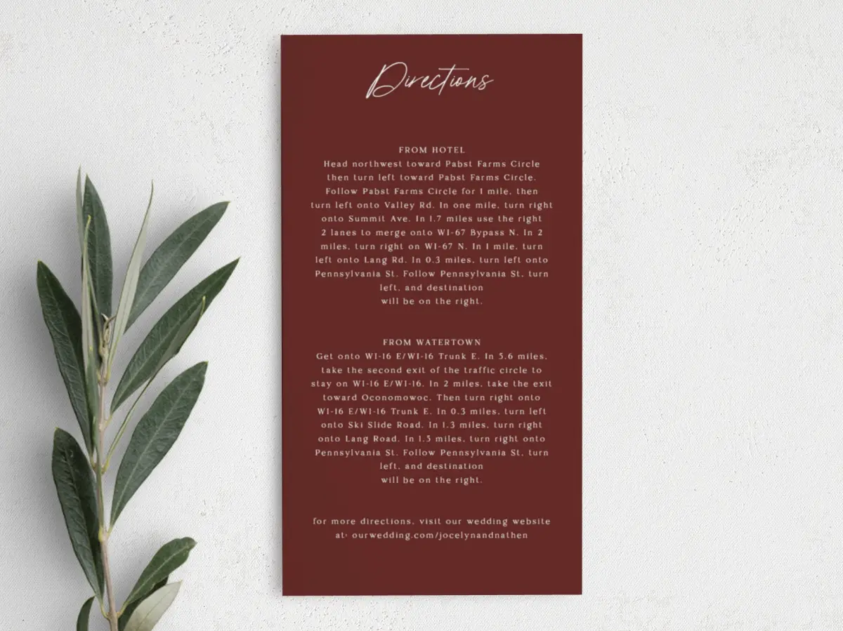 Step Information Card
