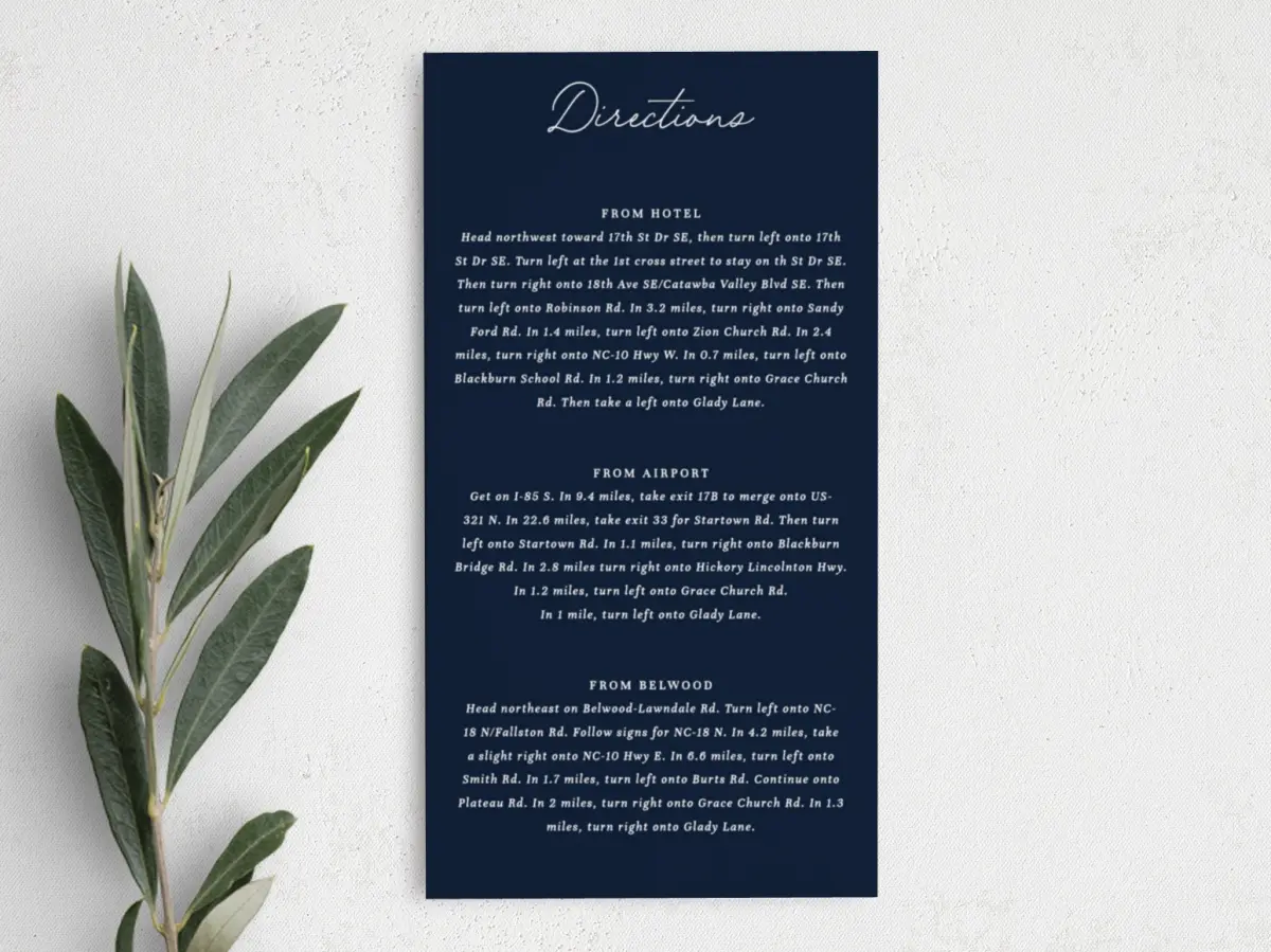 Step Information Card