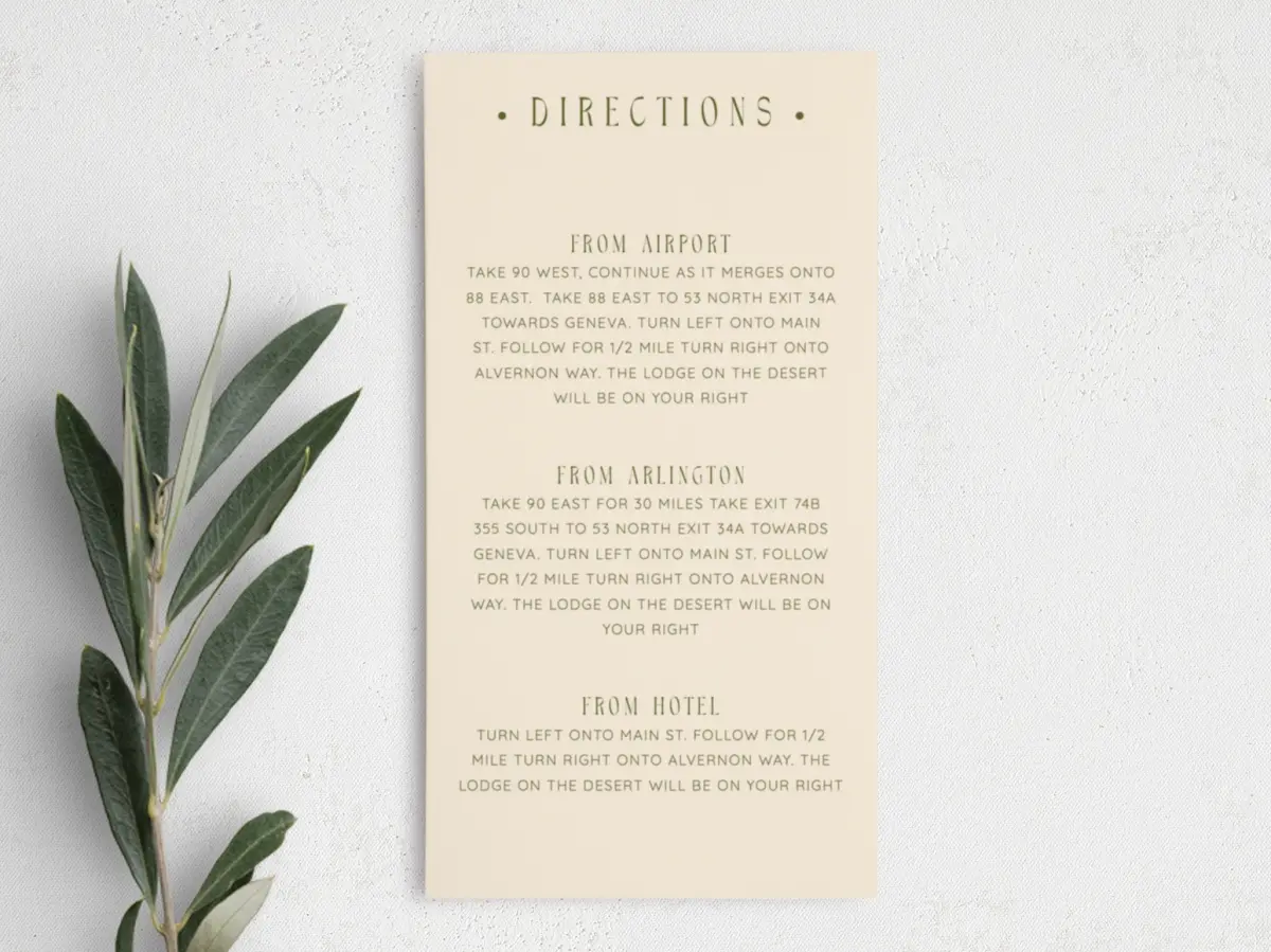 Step Information Card
