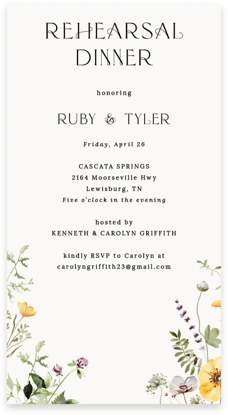 This is a  4" x 7.5" Information Cards (Pocket Invitation) called The Ruby printed in full color on Premium Smooth paper