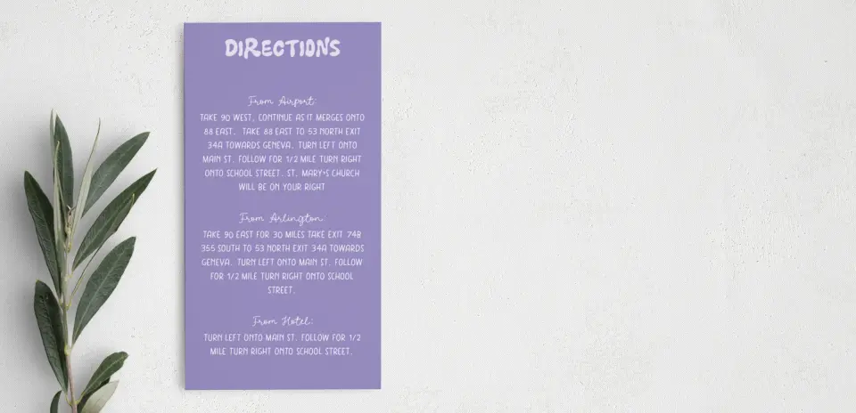Step Information Card