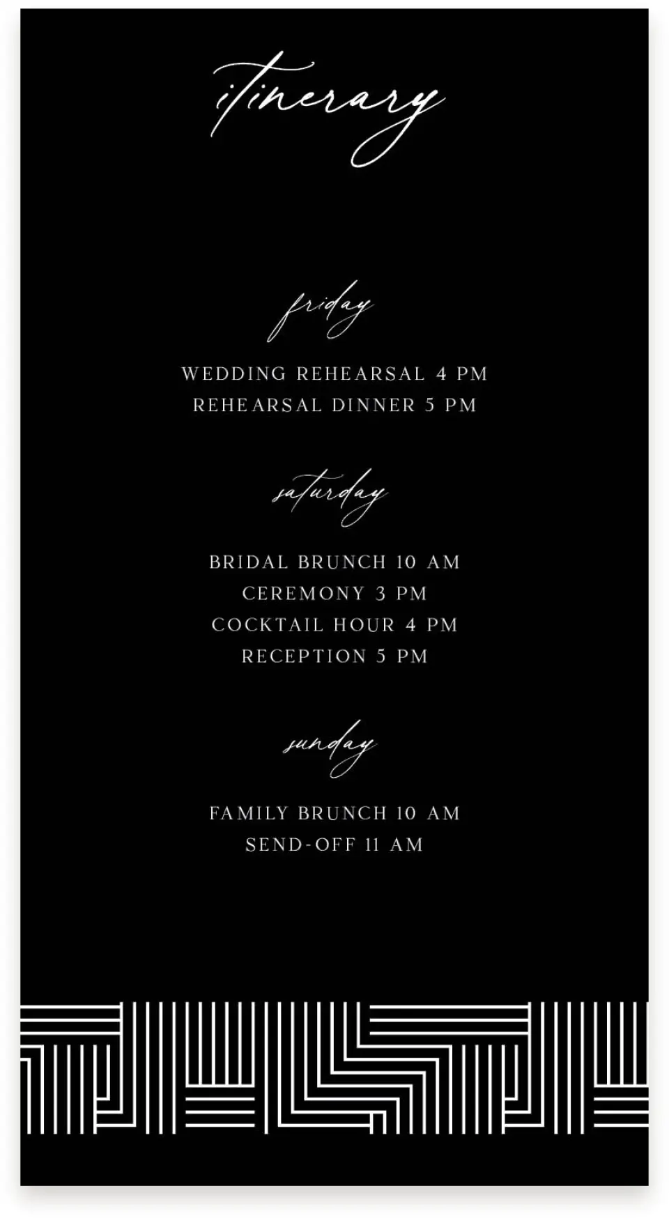 This is a  4" x 7.5" Information Cards (Pocket Invitation) called Love Maze printed in full color with Silver foil on Luxe Satin (coated) paper