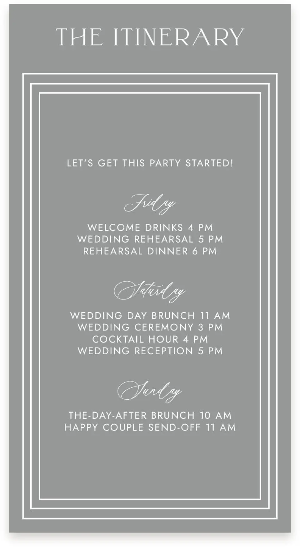 This is a  4" x 7.5" Information Cards (Pocket Invitation) called Passionate Arch printed in full color with Gold foil on Premium Smooth paper
