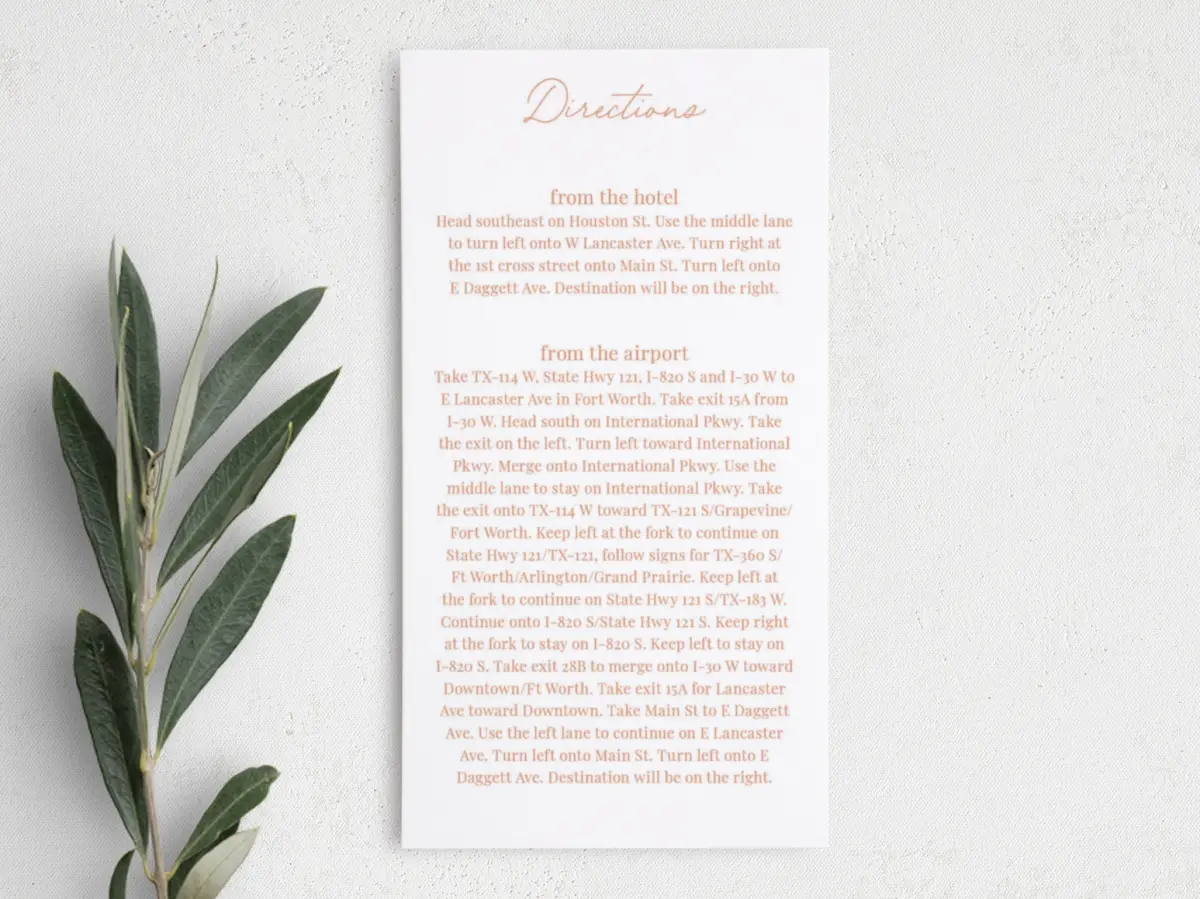 Step Information Card