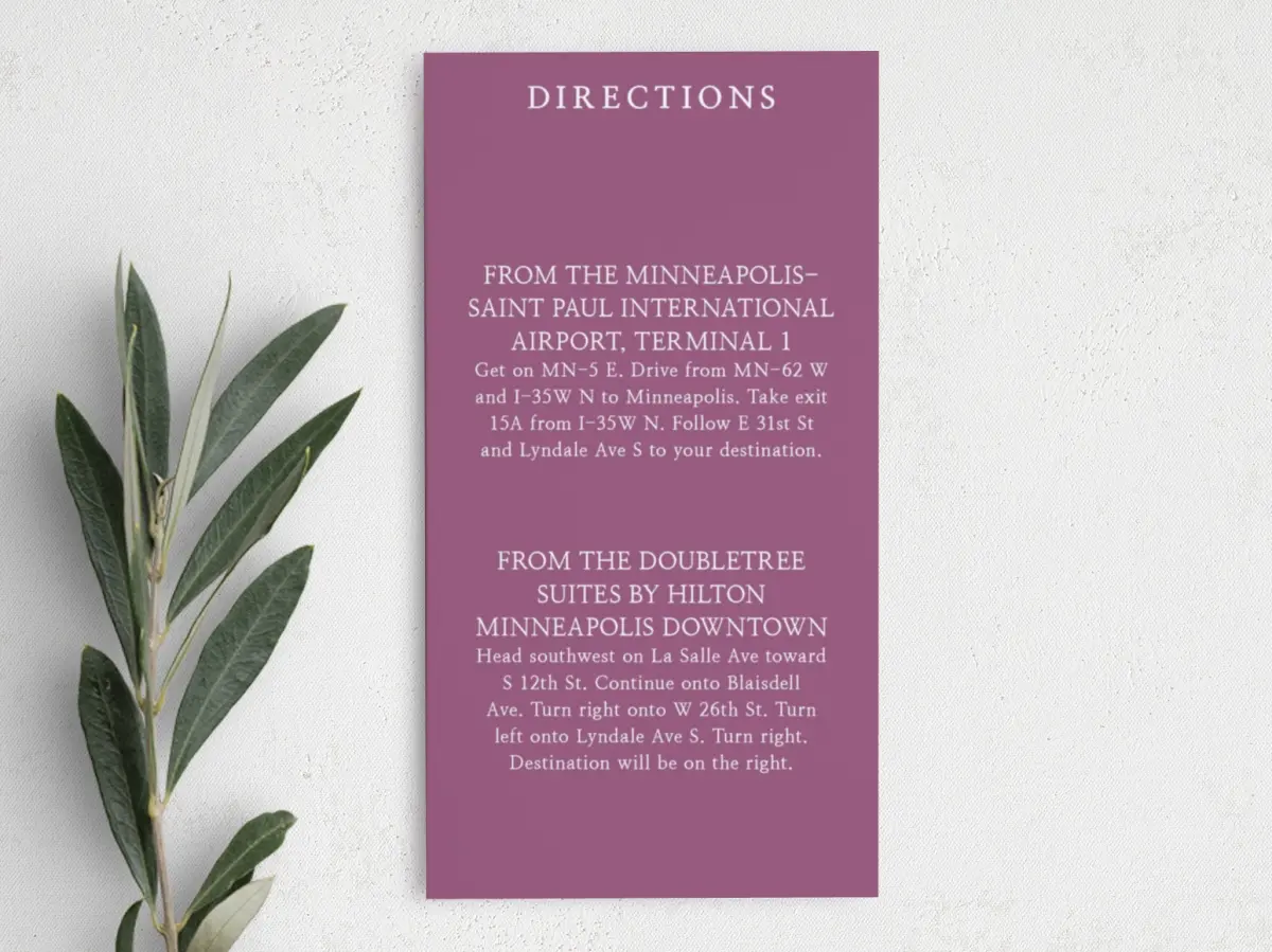 Step Information Card