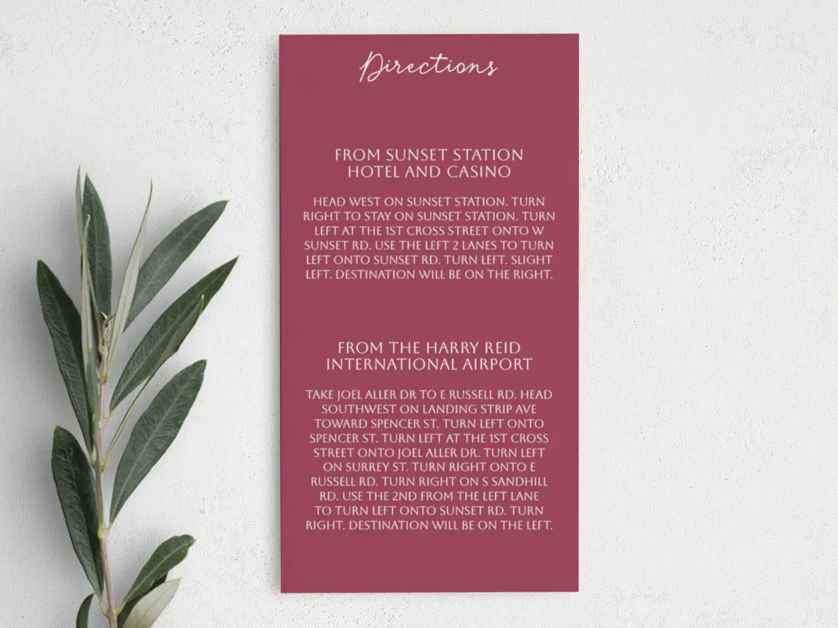 Step Information Card