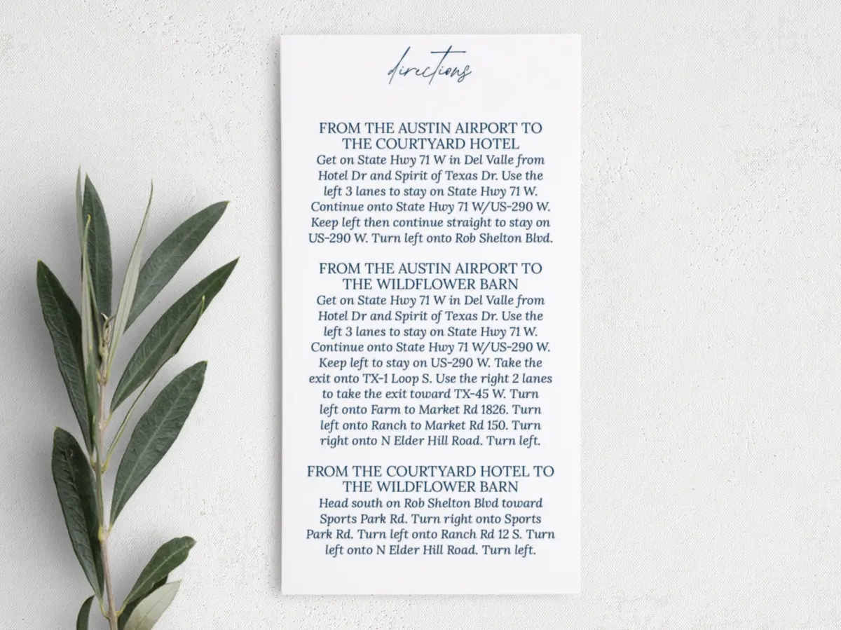 Step Information Card