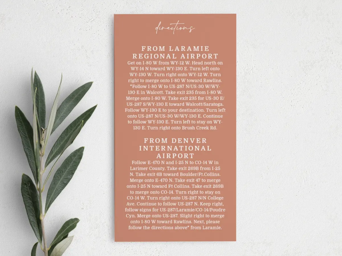 Step Information Card