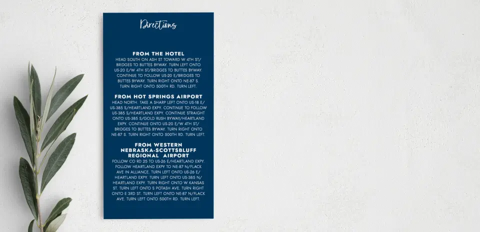 Step Information Card