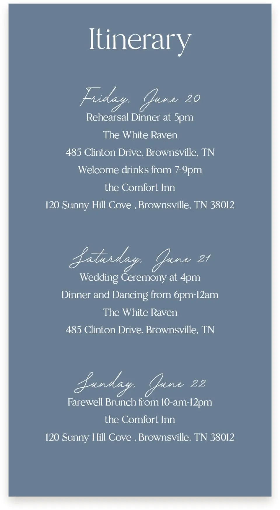 This is a  4" x 7.5" Information Cards (Pocket Invitation) called The Gabriella printed in full color on Premium Smooth paper