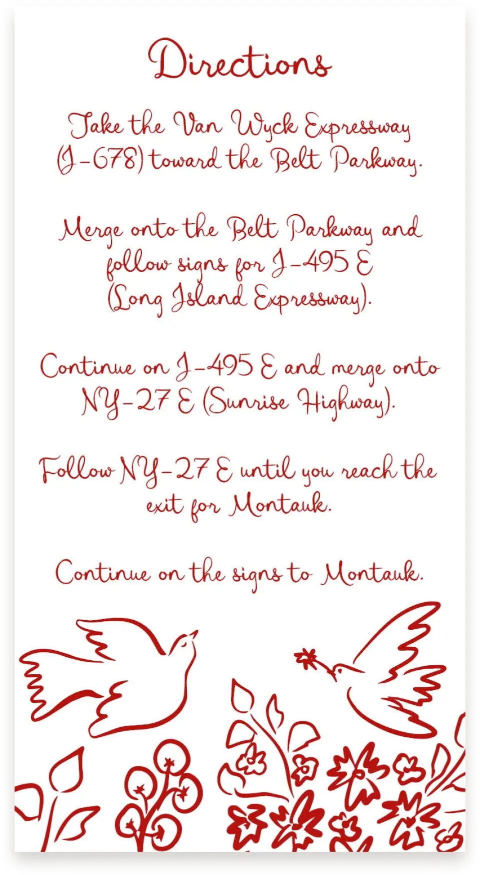 This is a  4" x 7.5" Information Cards (Pocket Invitation) called Love Birds printed in full color on Premium Smooth paper