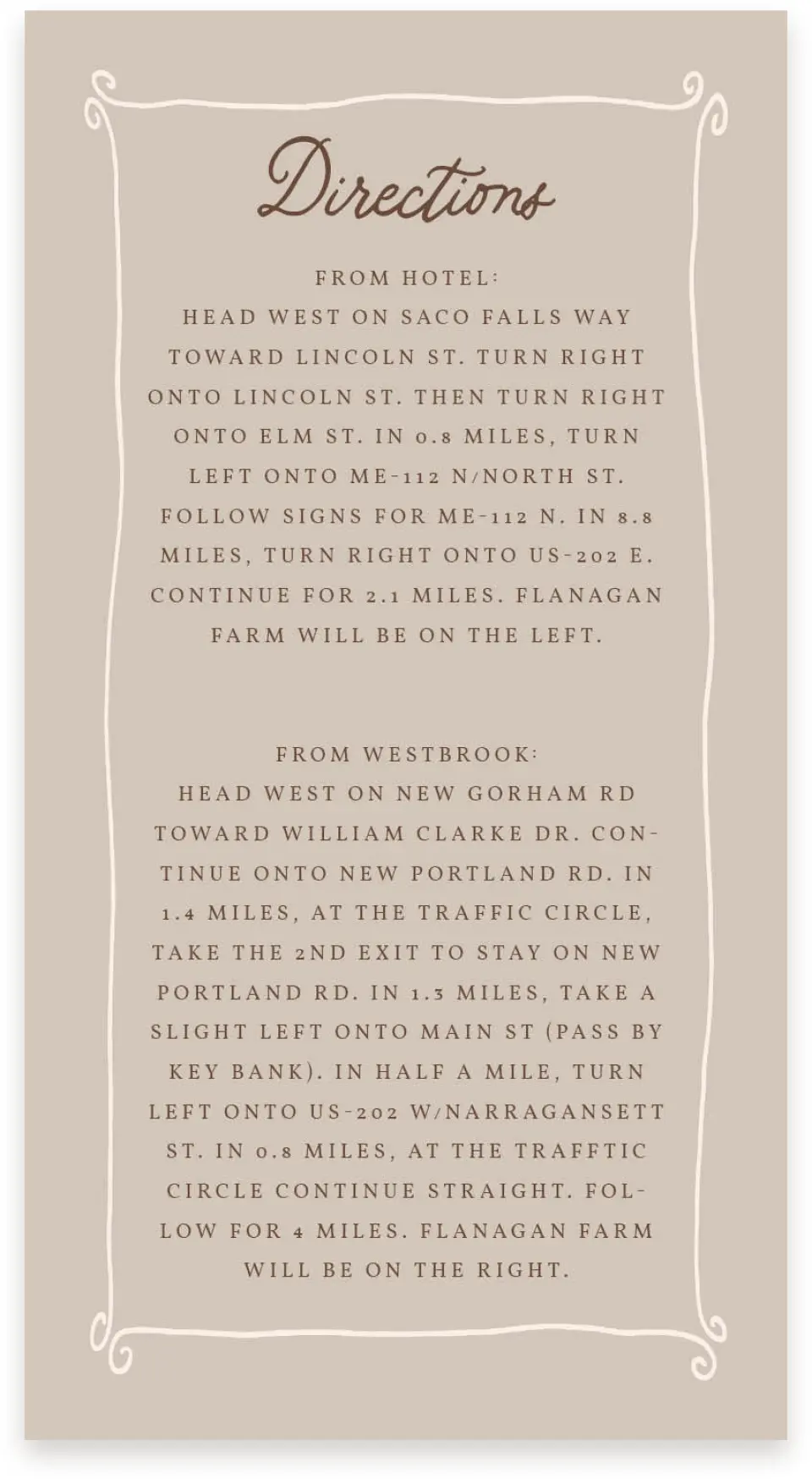 This is a  4" x 7.5" Information Cards (Pocket Invitation) called The Kennedy printed in full color on Premium Smooth paper