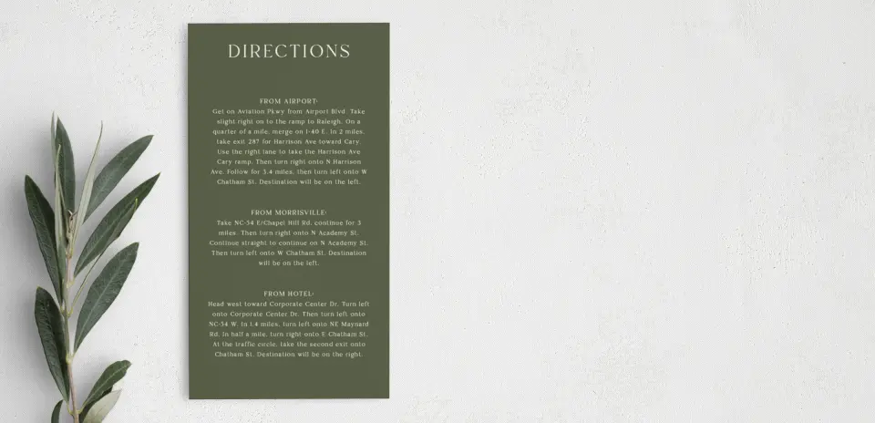 Step Information Card