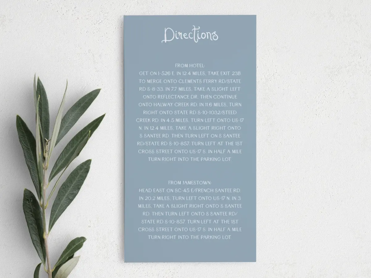 Step Information Card