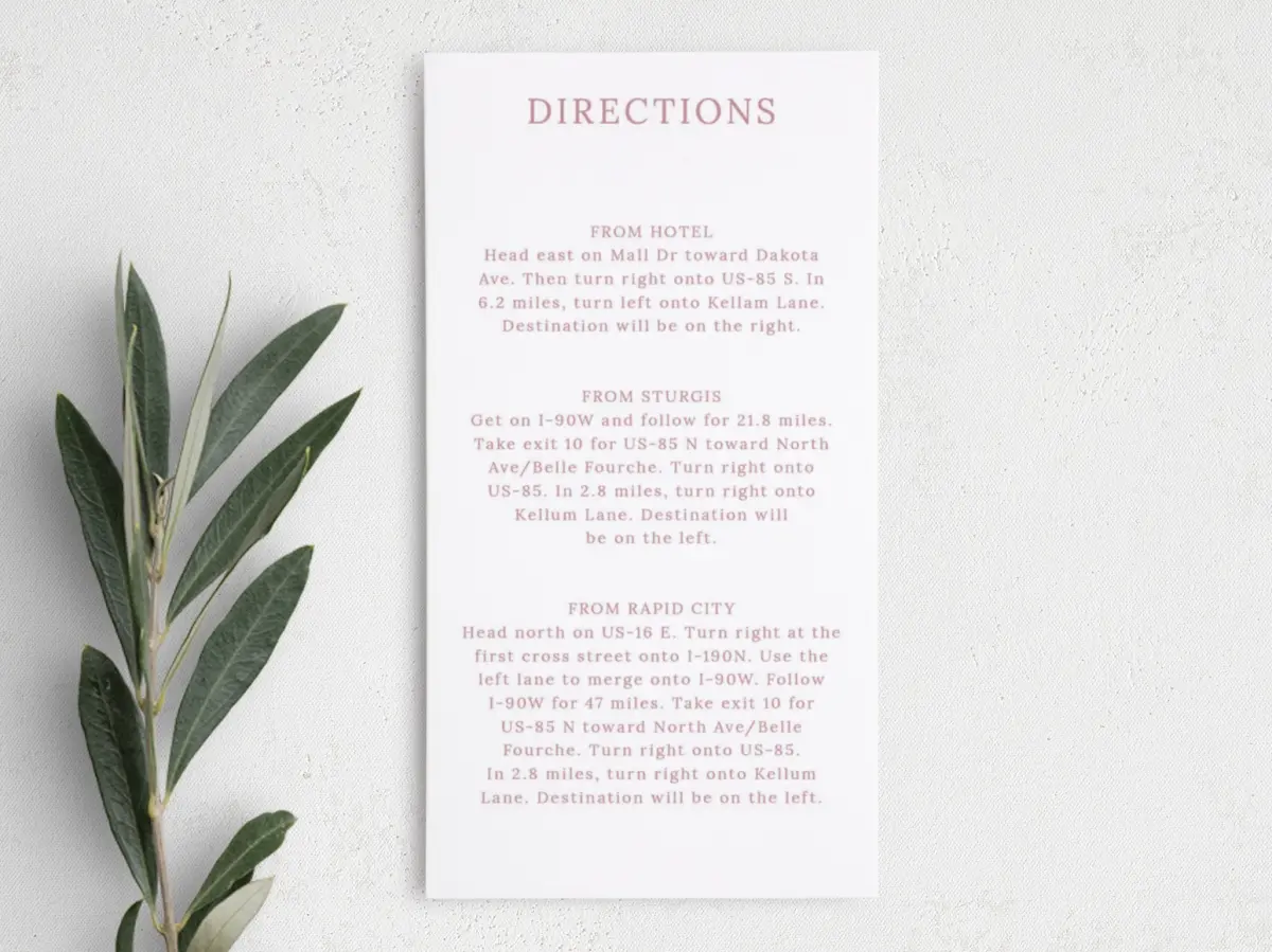 Step Information Card