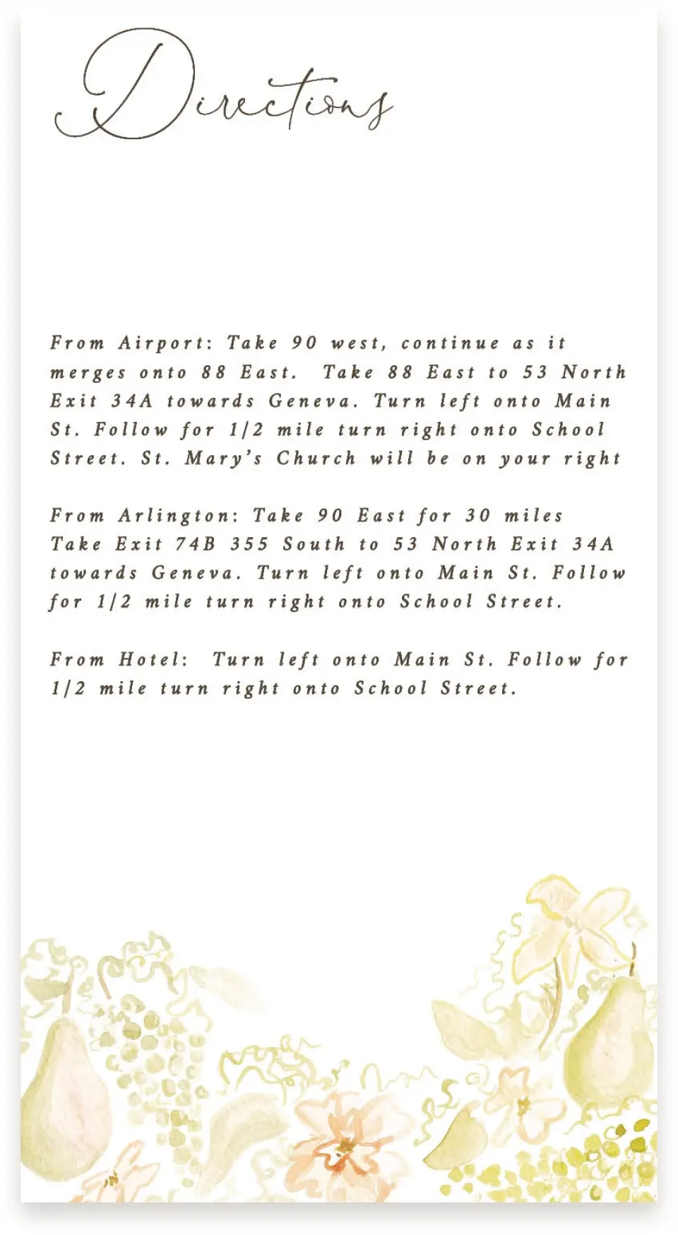 This is a  4" x 7.5" Information Cards (Pocket Invitation) called Royal Glory printed in full color on Premium Smooth paper