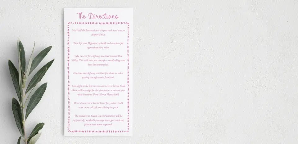 Step Information Card