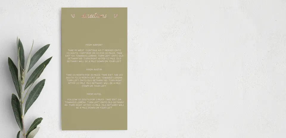 Step Information Card