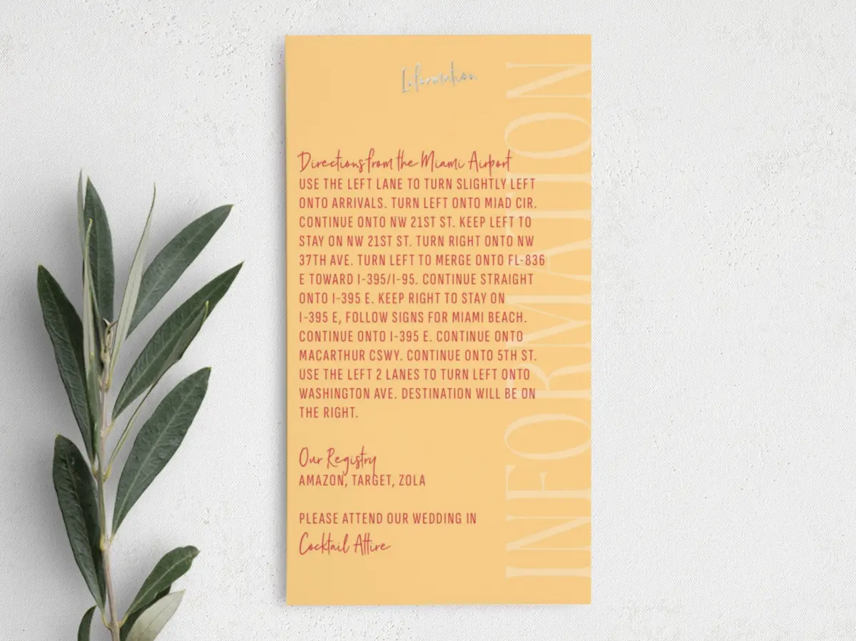 Step Information Card