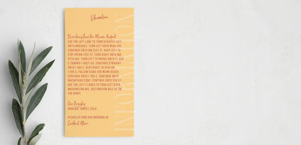 Step Information Card