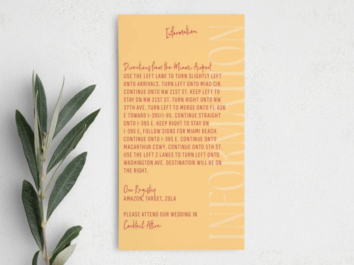 Step Information Card