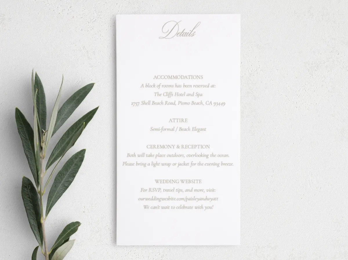 Step Information Card