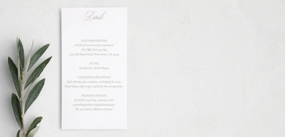 Step Information Card