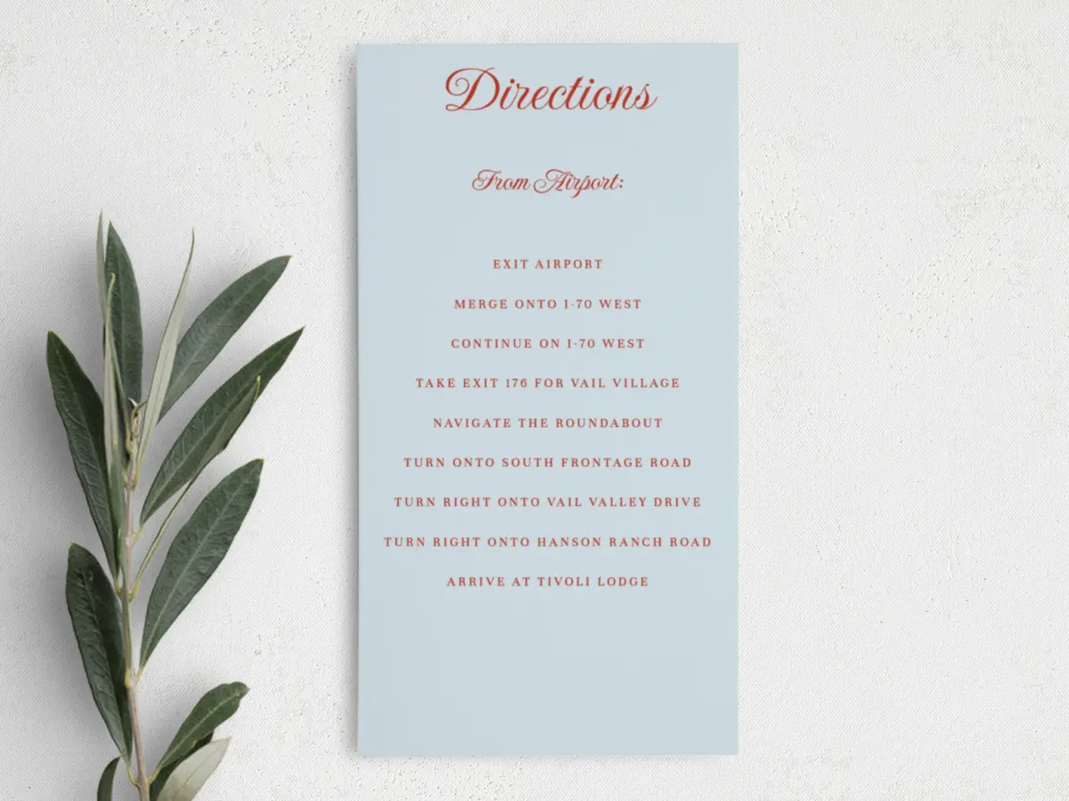 Step Information Card
