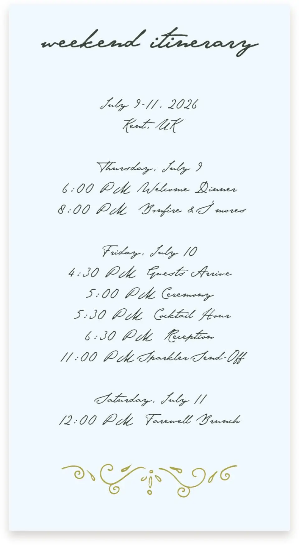 This is a  4" x 7.5" Information Cards (Pocket Invitation) called With Love printed in full color on Premium Smooth paper