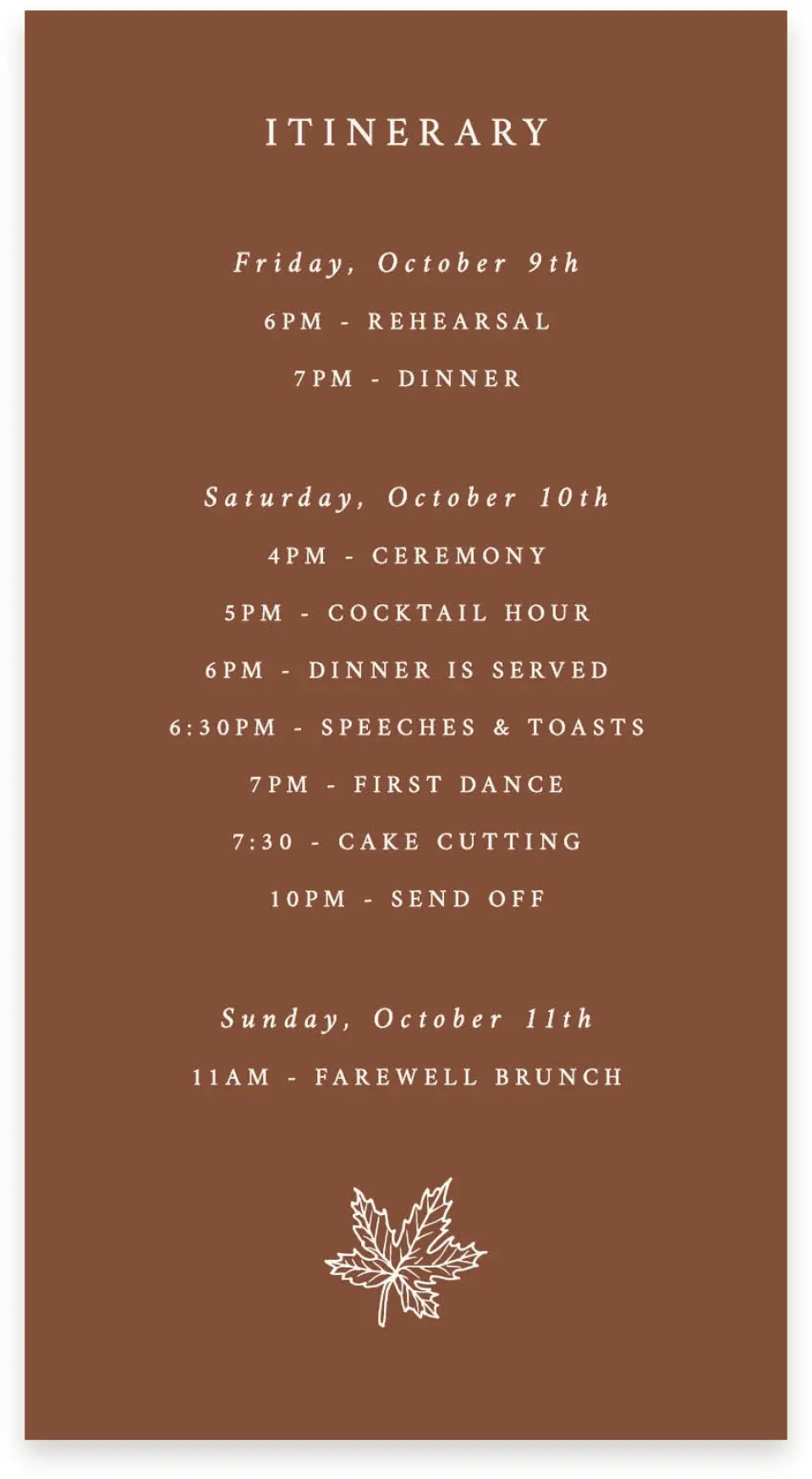 This is a  4" x 7.5" Information Cards (Pocket Invitation) called Autumn Vow printed in full color with Silver foil on Luxe Satin (coated) paper