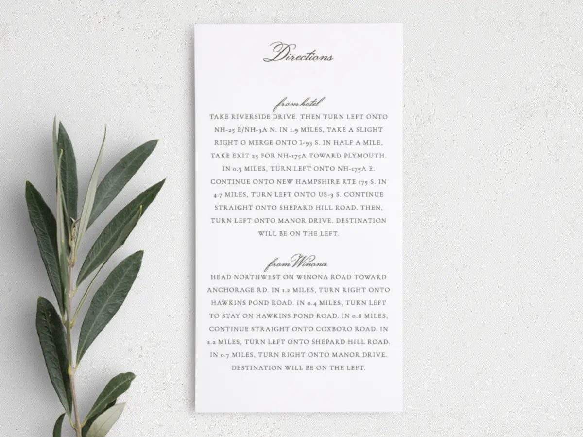 Step Information Card