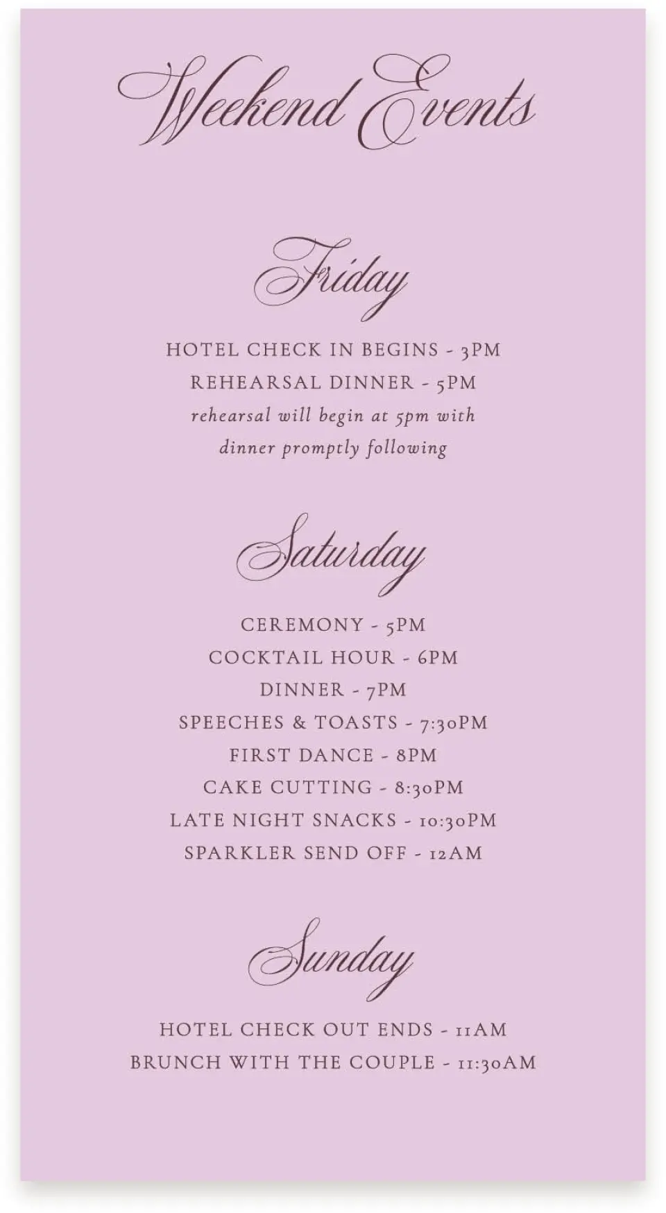 This is a  4" x 7.5" Information Cards (Pocket Invitation) called Georgetown printed in full color on Premium Smooth paper