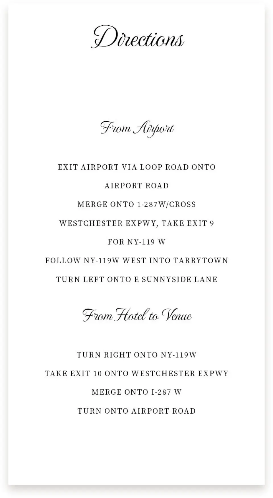 This is a  4" x 7.5" Information Cards (Pocket Invitation) called Scarsdale printed in full color on Premium Smooth paper