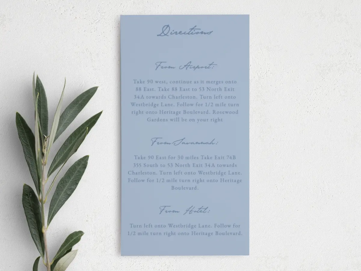 Step Information Card