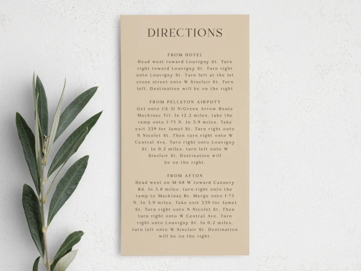 Step Information Card