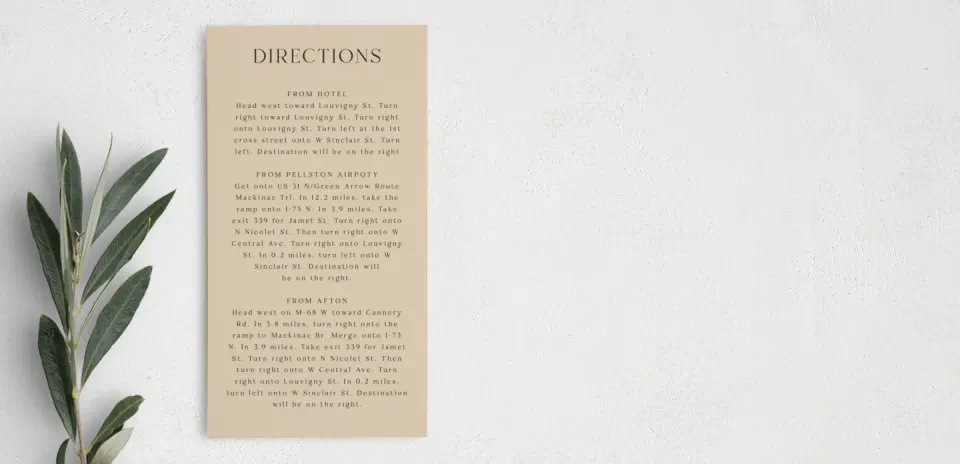 Step Information Card