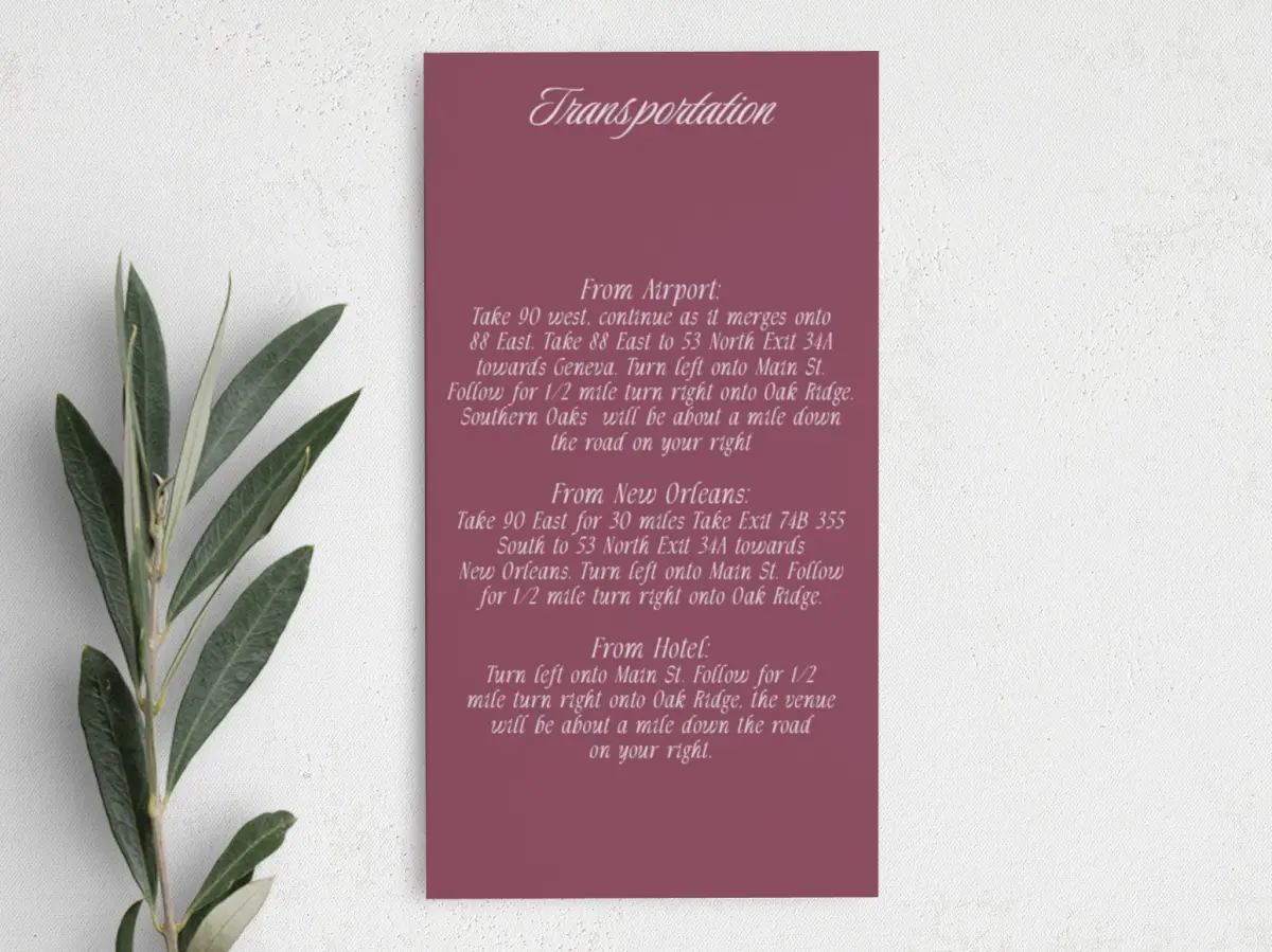 Step Information Card