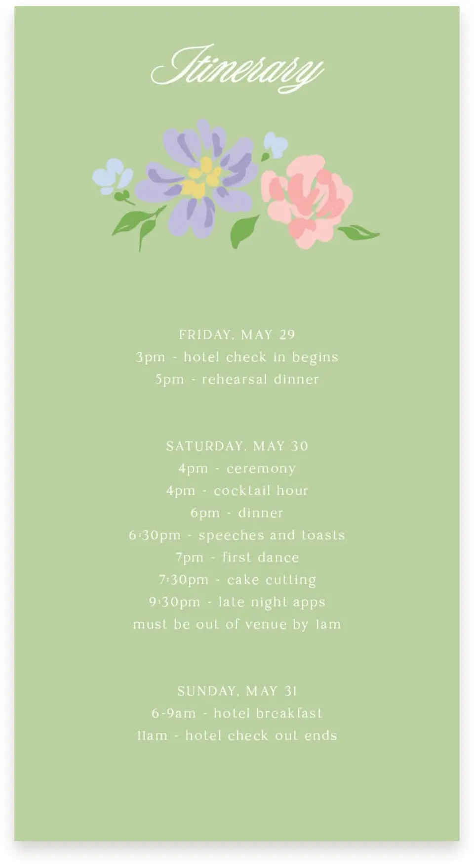 This is a  4" x 7.5" Information Cards (Pocket Invitation) called Gentle Garden printed in full color with Silver foil on Luxe Satin (coated) paper