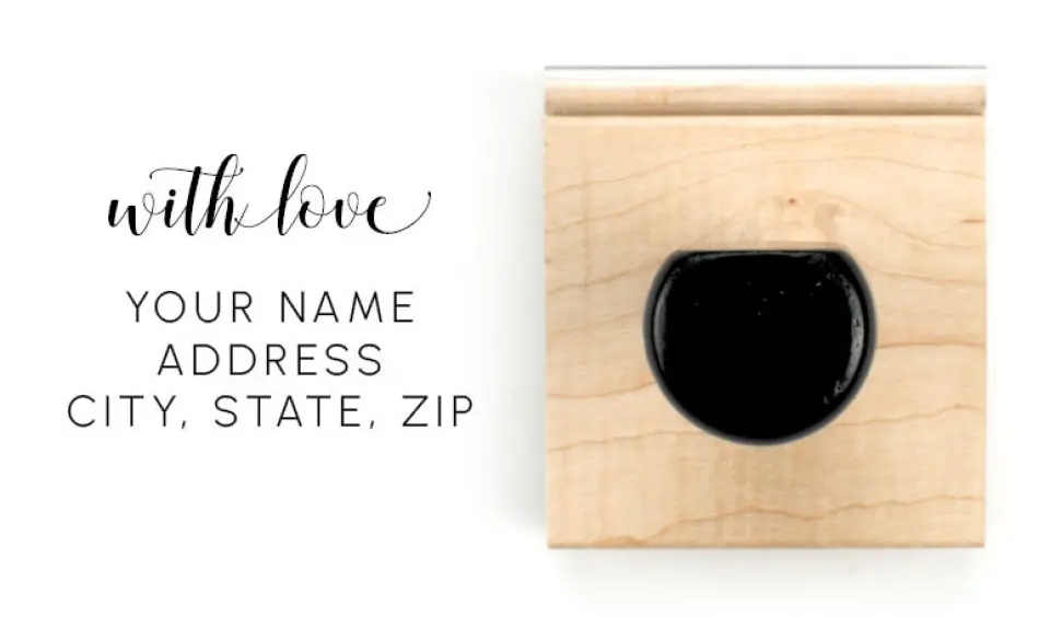 This is a 1 3/4" x 2" Rubber Stamp called True Celebration printed in full color