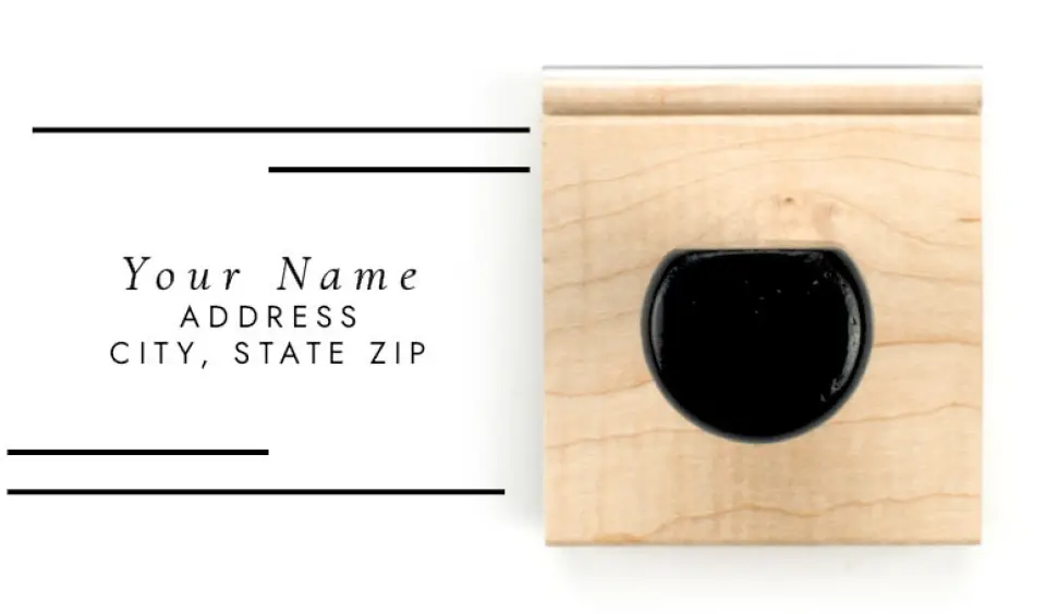 This is a 1 3/4" x 2" Rubber Stamp called Glowing Tracks printed in full color
