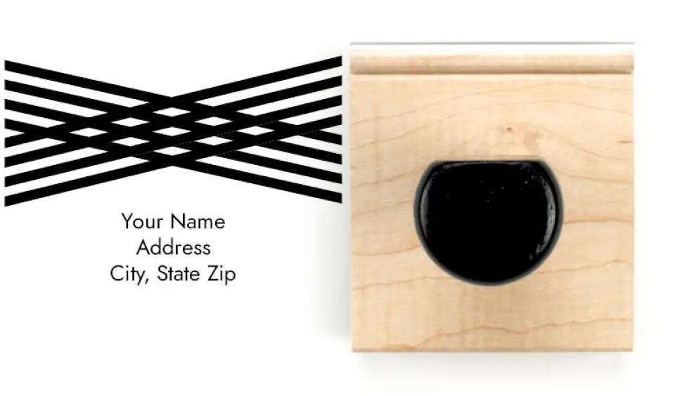 This is a 1 3/4" x 2" Rubber Stamp called Forever Gilded printed in full color