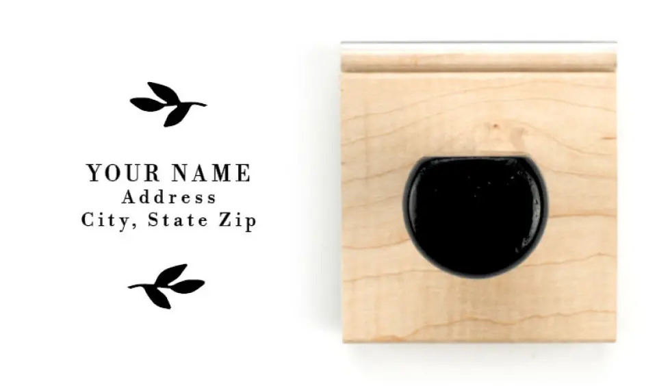 This is a 1 3/4" x 2" Rubber Stamp called Charming printed in full color