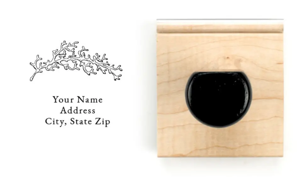 This is a 1 3/4" x 2" Rubber Stamp called Tropical Heaven printed in full color